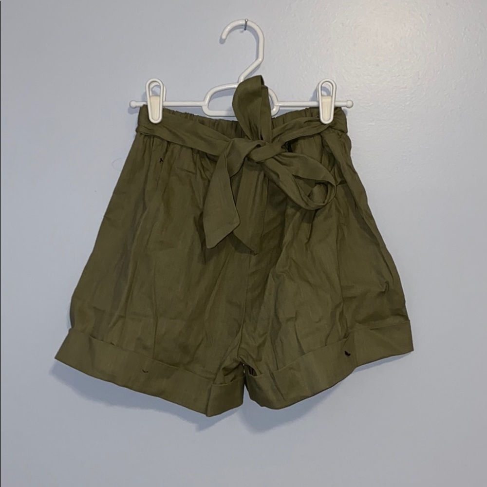 olive green shorts